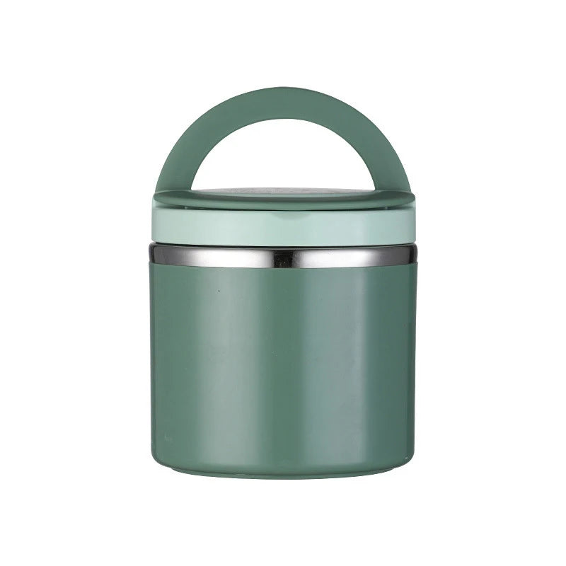 Boîte à déjeuner Étudiant Seau Scellé Anti-fuite Boîte Bento Ronde Multicouche Thermos Portable Boîtes à déjeuner Isothermes en Acier Inoxydable Nouveau