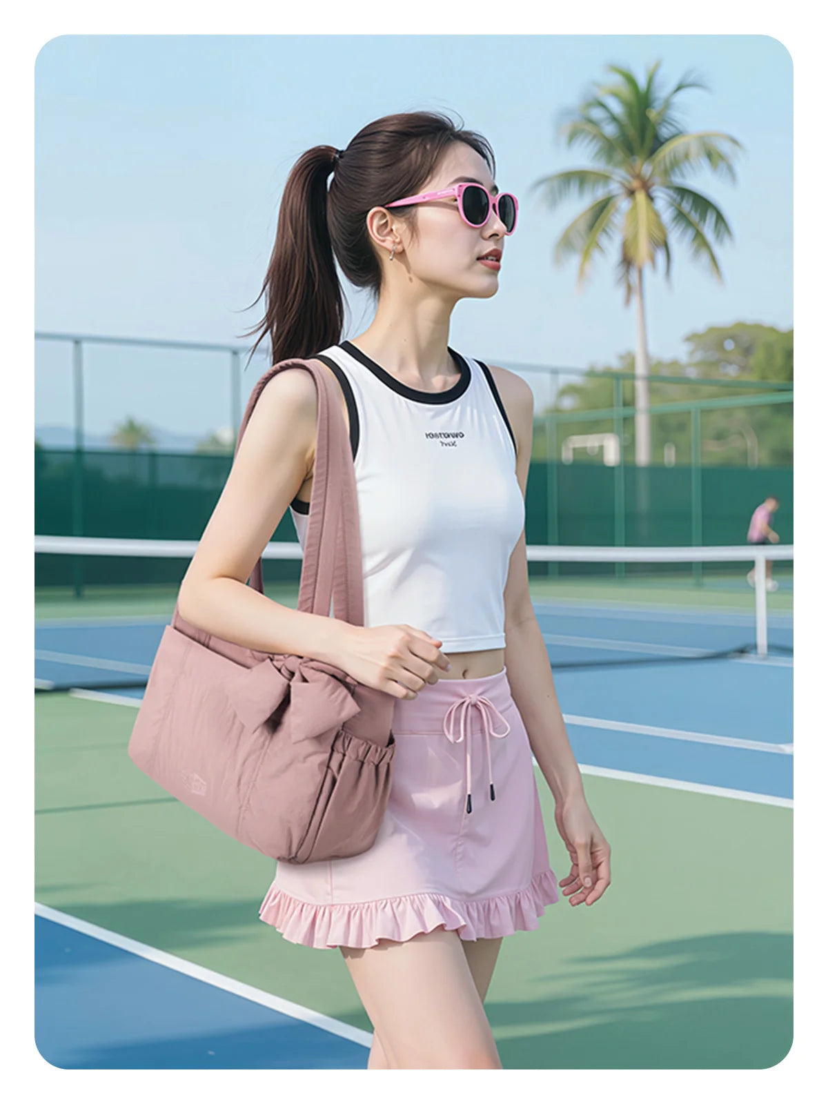 BAGSMART Sac fourre-tout trois tailles avec plusieurs poches, sac à main gonflé, sac à bandoulière décontracté, sac fourre-tout grande capacité