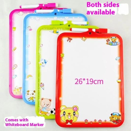 26x19cm Kids Whiteboard Dry Wipe Board 4Colors Frame Mini Drawing White board Small Hanging Erase Boards With Pen