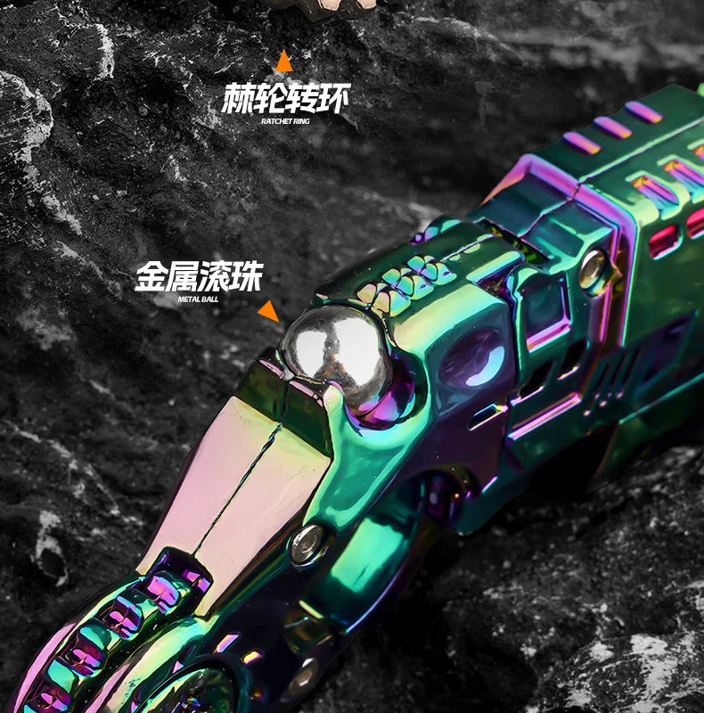 EDC Metall Multi Spielbarkeit Ratsche Flip Antistress Spielzeugpistole Auswurfschale Stressabbau Fidget Spinner Fidgeting Spielzeug Geschenke