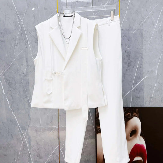 Men's Loose Suit Set Casual Korean Office Outfit