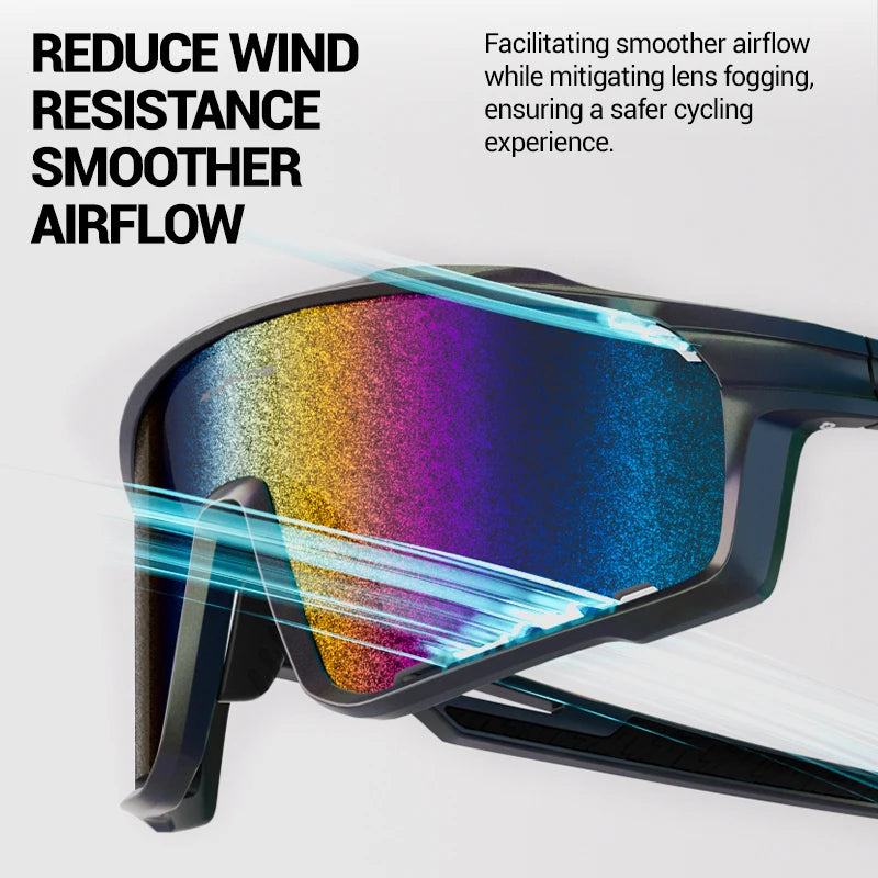 KAPVOE Nouvelle Technologie Nano Lentilles Lunettes de Cyclisme Lunettes de Soleil Sportives de Plein Air Vélo Hommes Femmes VTT Bicyclette UV400 Lunettes