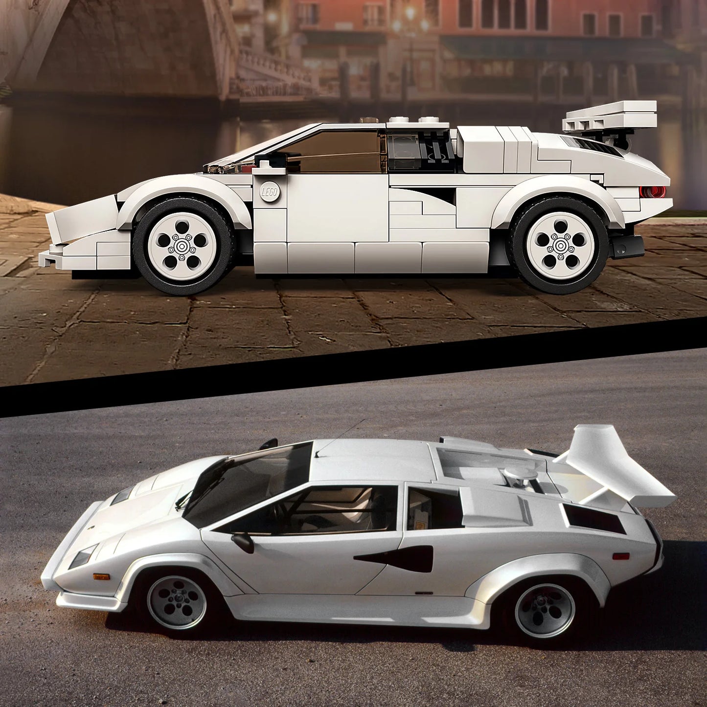 LEGO Speed Champions Lamborghini Countach 76908 Rennwagen-Spielzeug-Sammelbausatz Rennfahrer-Minifigur als Geburtstagsgeschenk