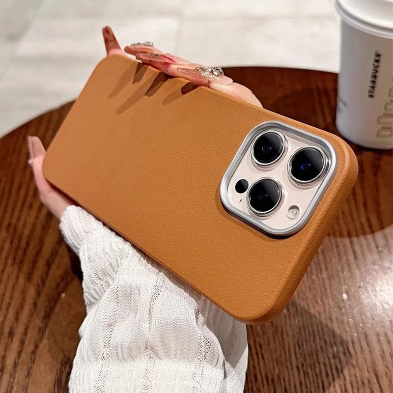 Étui de téléphone de luxe en cuir mat pour Xiaomi Redmi Note 14 13 12 12S 11 11S 10S Pro Plus Redmi 14c 13c 12c 4G 5G Coque antichoc