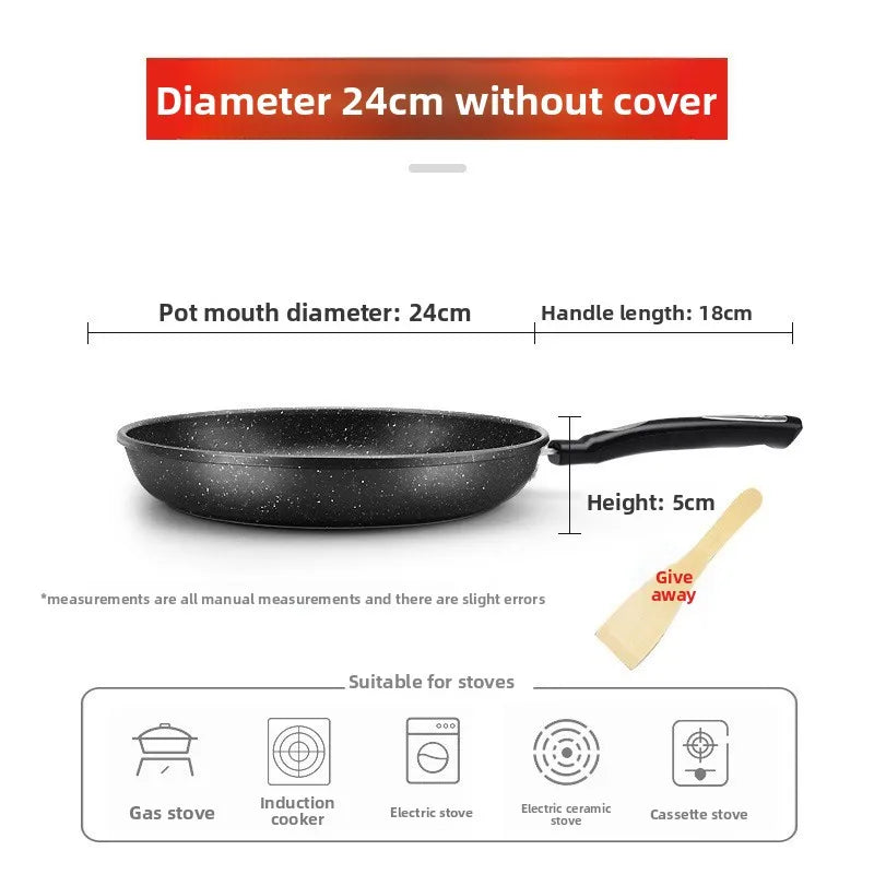 Mafestone Poêle Ménagère à Faible Fumée, Poêle à Crêpes, Poêle Plate pour Steaks, Poêle Antiadhésive Universelle pour Cuisinière
