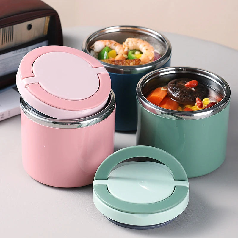 630/1000ML Lebensmittel-Thermobehälter Isolierter Suppenbecher Thermosflaschen Edelstahl Lunchbox Thermo Hält warm für Schulkinder