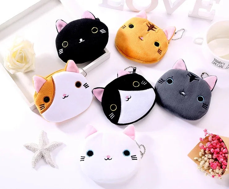 Cartoon Süße Schweinchen Geldbörse Kawaii Portemonnaie Weiche Plüsch Münztasche Schlüssel Kopfhörer Münz-Organizer Beutel Reißverschlusstasche Kindergeschenk