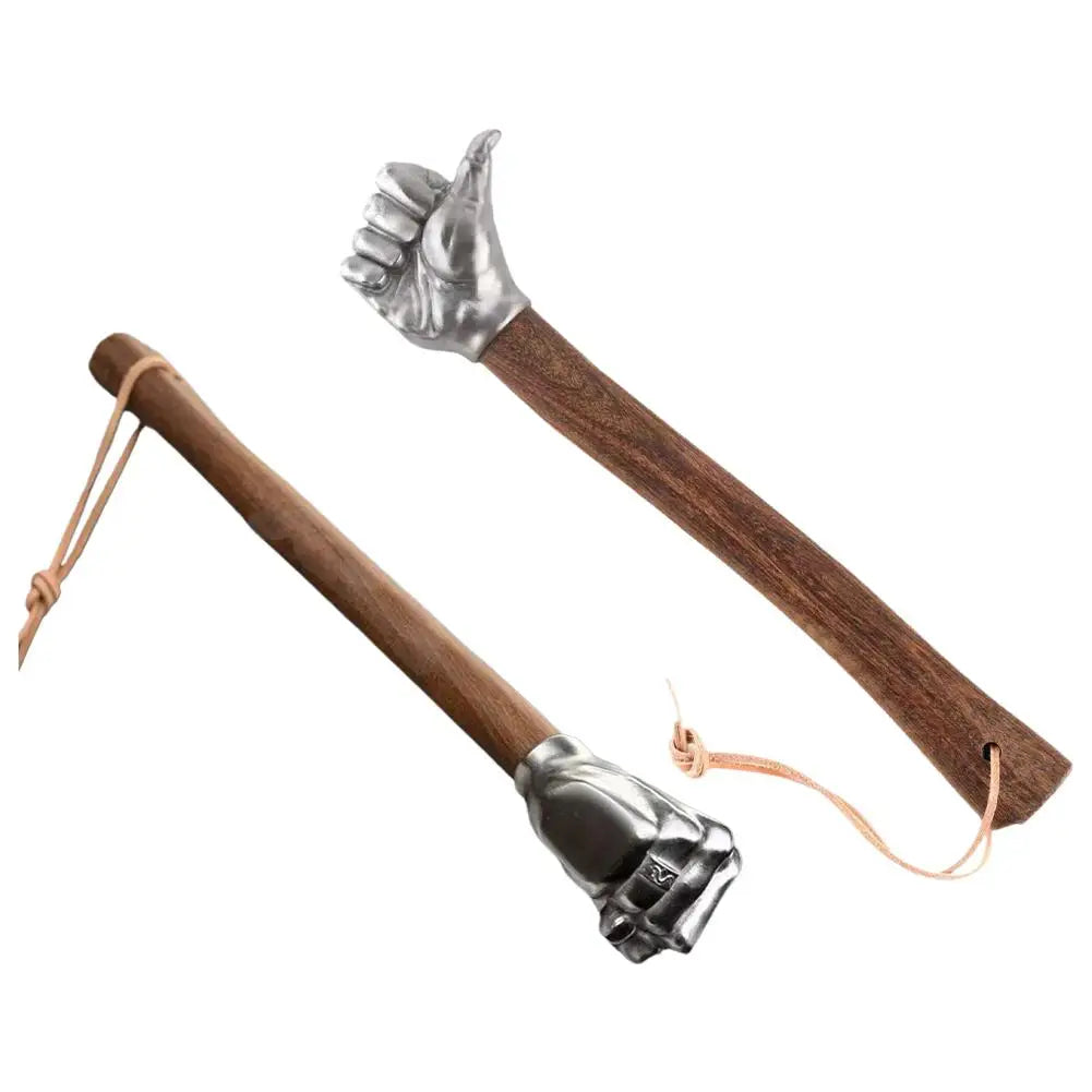 NEU Edelstahl Faustform Hammer Holzgriff für kreatives Zuhause Outdoor Camping Nagelhammer dekoratives Ornament Geschenk