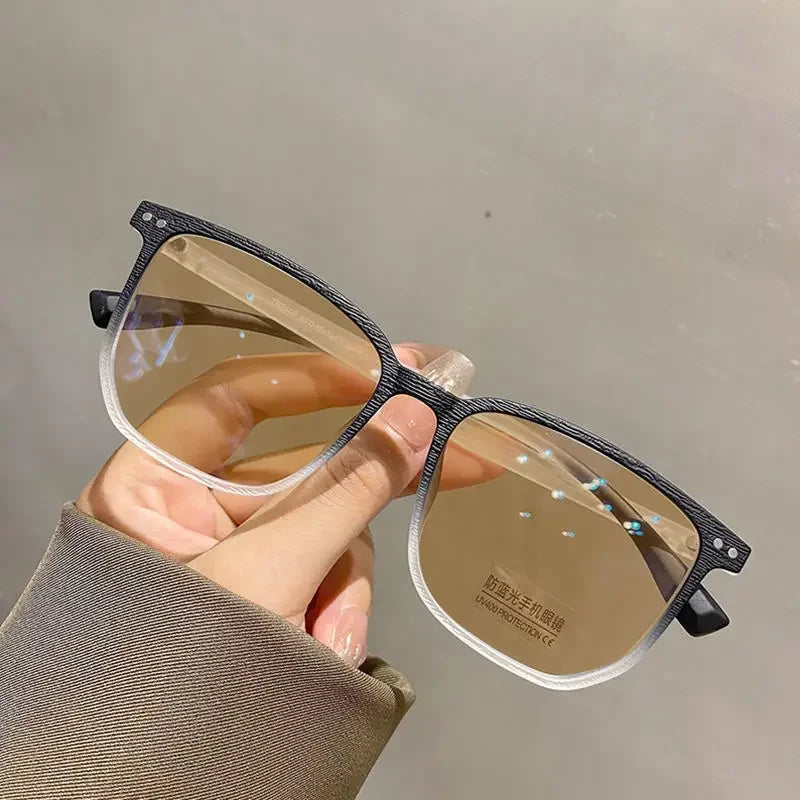 Modedesign photochrome Myopiebrillen für Herren Damen Luxus Anti-Blaulicht-Brillen Unisex Augenschutzbrillen