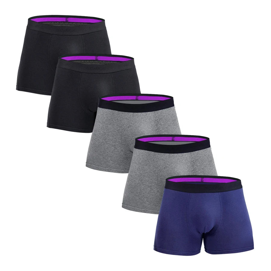 5 Stück Herren Slips Baumwolle Boxer Sexy Herren Boxershorts Unterwäsche Shorts Lose Herren Boxershorts Set Familienunterwäsche Marken