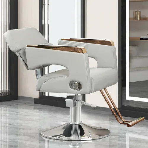 Chaise de Salon de Luxe Lifter, Protecteur en Métal, Dossier, Chaise de Barbier Pivotante, Fauteuil Confortable Nordique, Cadeira De Cabeleireiro, Mobilier de Salon