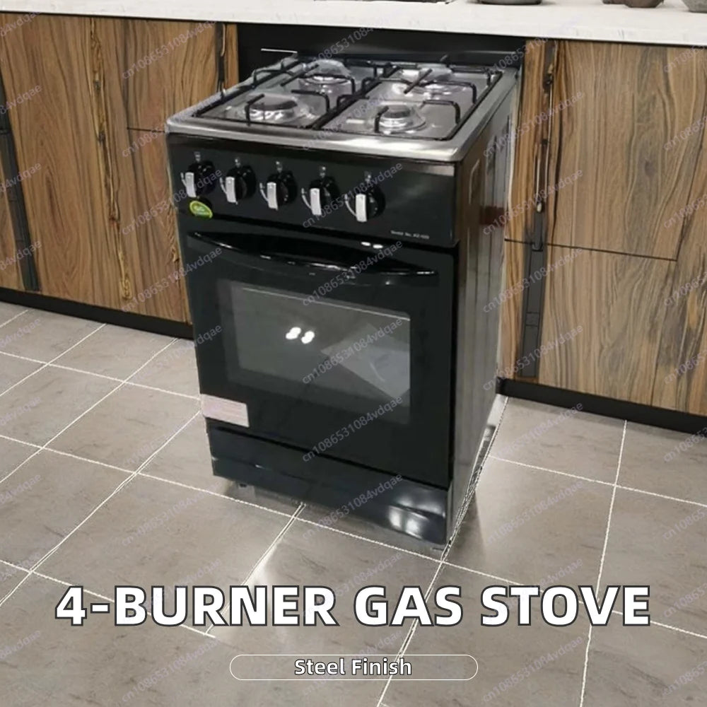 New electric gas cooker with 4 burners and convection oven for kitchen barbecue function for domestic use
