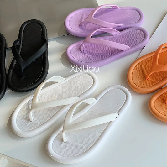 XIXITIAO Women's Flip-flops Summer Sandals for Women Fashion Soft Summer Outdoor Beach Shoes New Arch Support Recovery Slippers