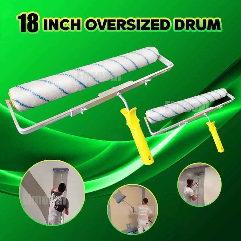 Rouleau à Peinture 18 pouces Brosse Peluche Courte-Moyenne-Longue Outil de Peinture pour Décoration Murale 6MM/9MM Support de Outil de Peinture