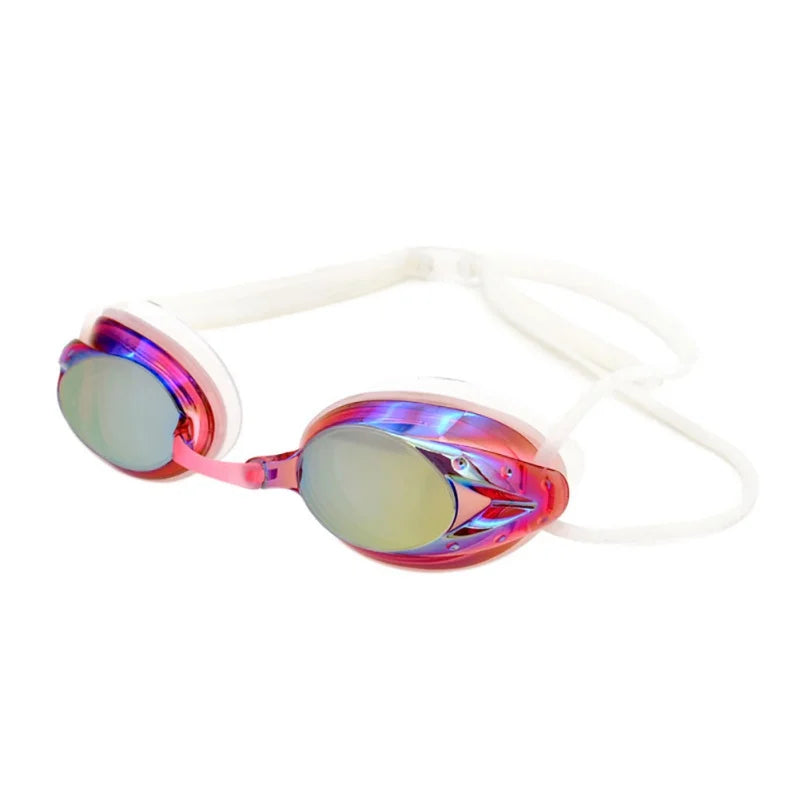 Schwimmbrille für Herren und Damen, High Definition, wasserdicht, Antibeschlag, galvanisierte Gläser, Erwachsene, Brille, Sportbekleidung