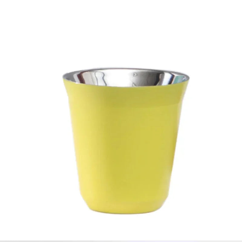 Tasses à espresso 80 ML/160 ML en acier inoxydable 304, tasses à café isothermes à double paroi, lavables au lave-vaisselle, tasses de petite capacité