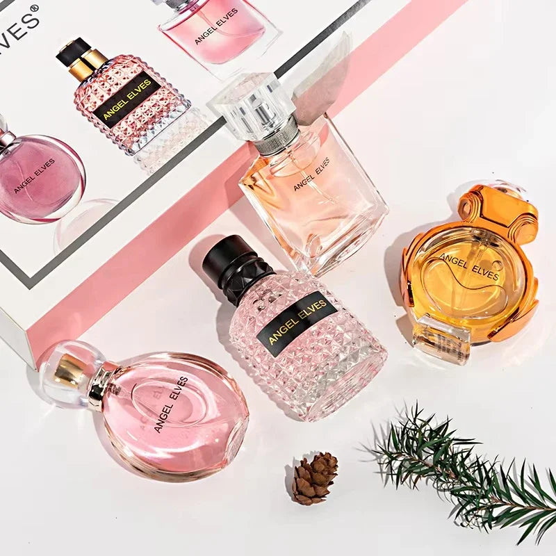 Original Damen Parfüm Geschenkbox Parfüm-Set 4 Stück * 30 ml Lang anhaltender frischer Duft Eau De Toilette Geschenk für Damen Herren Pheromon