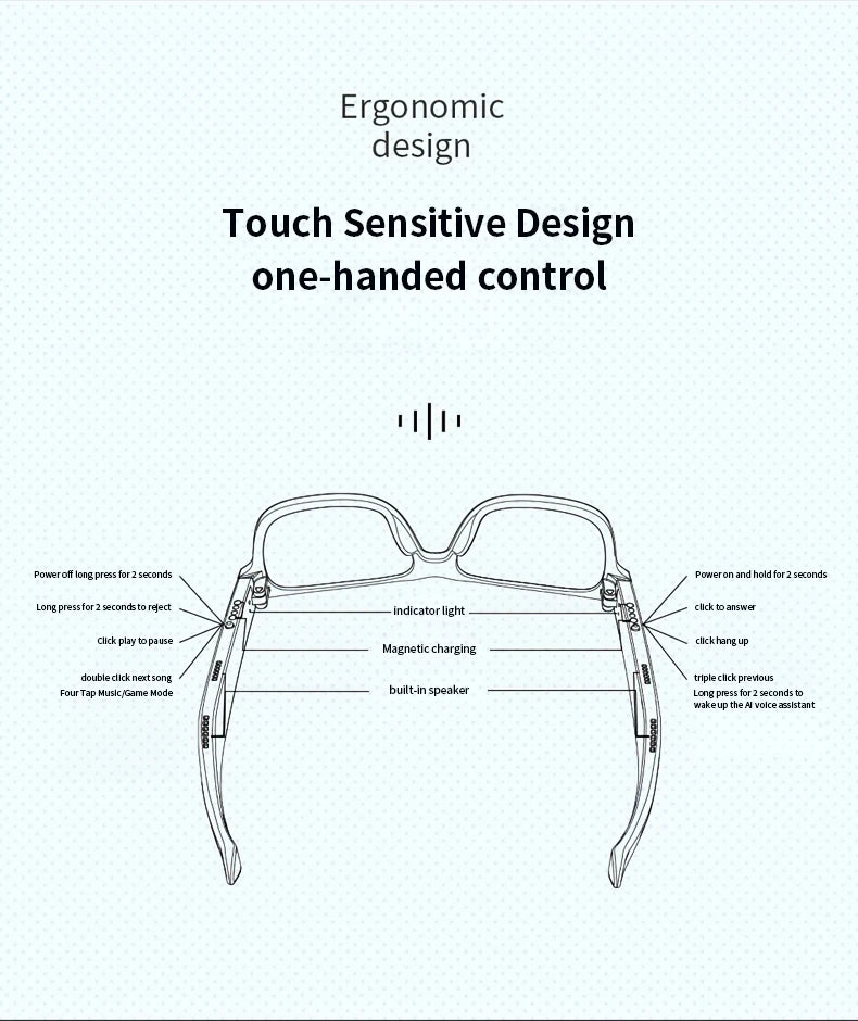 Monster Glasses Headset Wireless Bluetooth 5.0 Sunglasses Outdoor Sport earphone Calling Music Eyeglasses