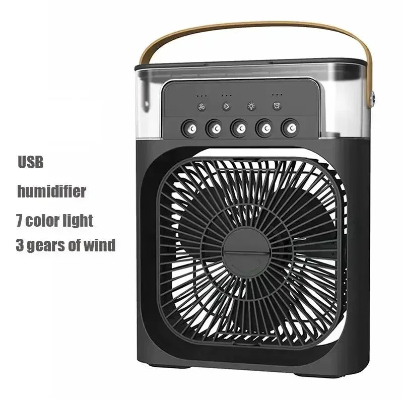 3-in-1-Ventilator, Klimaanlage, kleiner Haushalts-Luftkühler, LED-Nachtlicht, tragbarer Luftregulierungsventilator, Büro-Heimventilator, neu