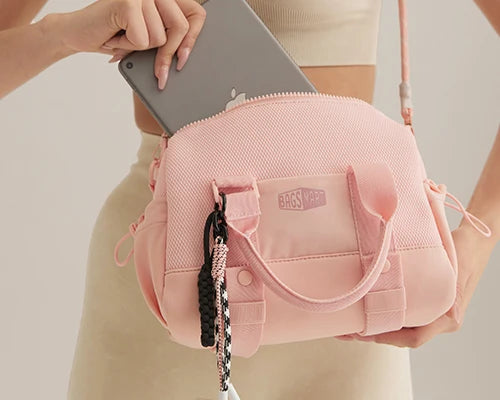 BAGSMART Boston Tasche für Damen, Mini-Reisetasche, Umhängetasche, wasserdicht, mit Nassfach, für Fitnessstudio, Reisen, Alltag, Strand, Wochenendausflug
