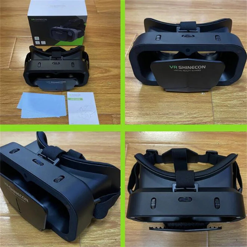Shinecon Viar Virtual Reality VR Glasses Headset 3D Device Helmet Goggles Lenses For Smartphone Smart Phone Game Cell Mobile Set