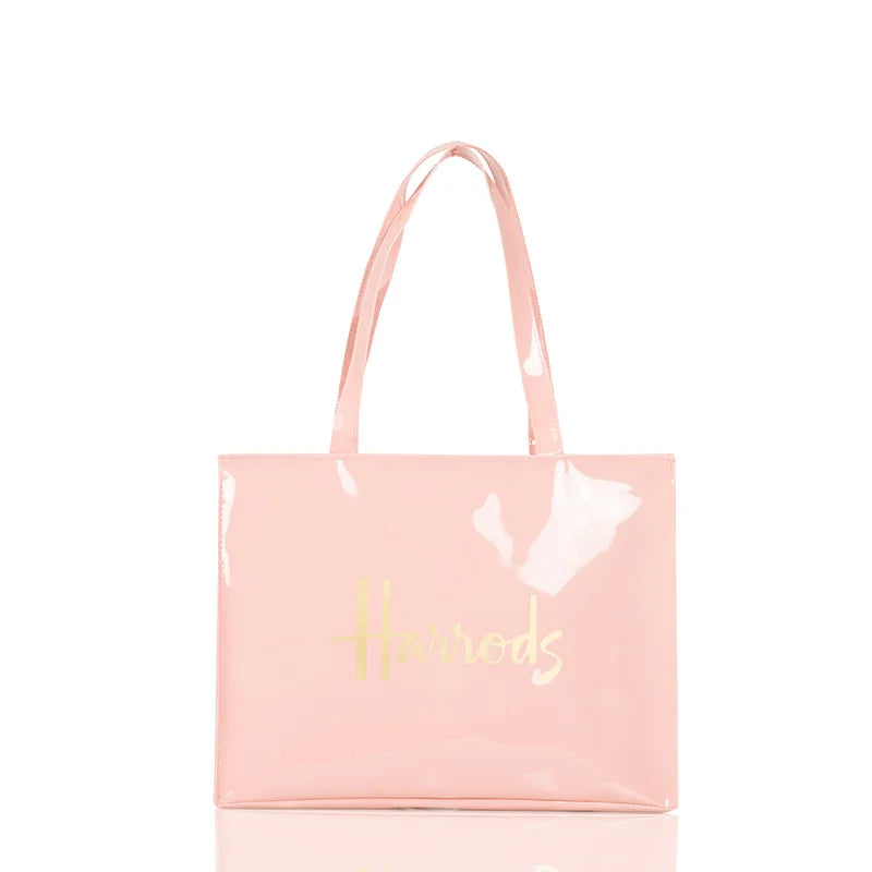 Horizontal Edition PVC Reusable Shopping Bag Eco-friendly London Lady Shopper Bag Large Capacity Waterproof Handbag Shoulder Bag