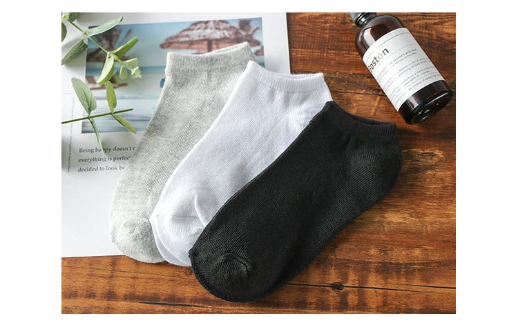 10/20/30Pairs Socks Men Women Boat Socks Thin Breathable Comfy Sweat-absorbing Ankle Socks Unisex Casual Plain Color Short Socks