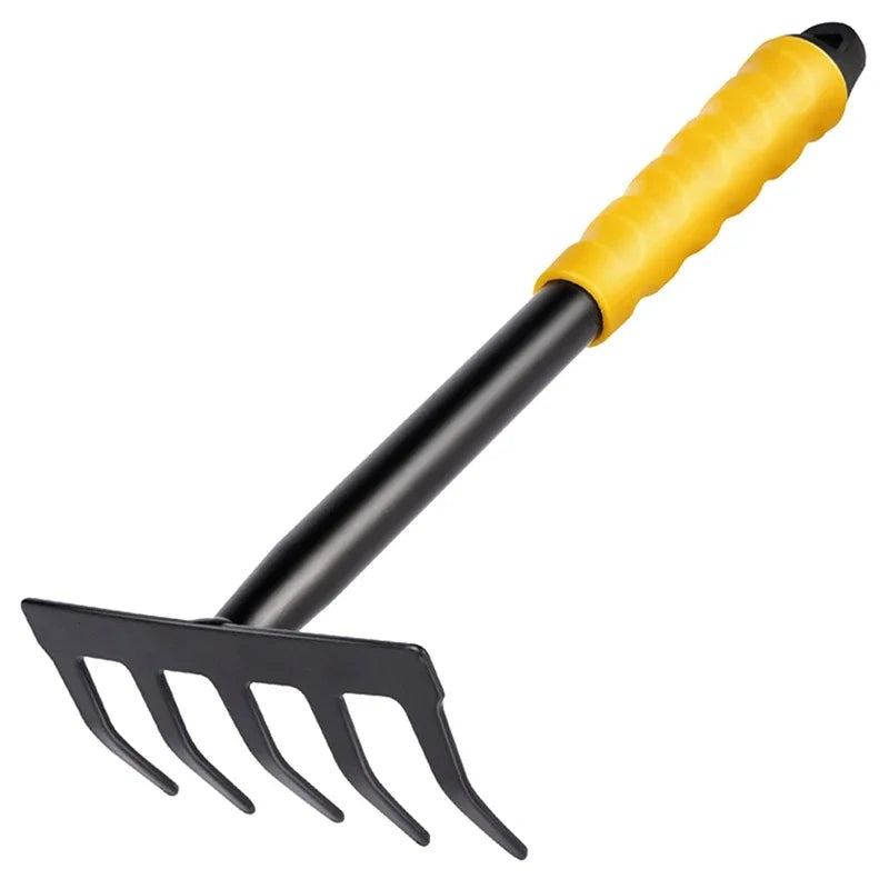 Ensembles d'outils de jardinage Deli, pelle, houe, râteau 1/3/4 pièces avec poignée revêtue de PP, outils de jardinage pour pelouse, ferme, transplantation, bonsaï