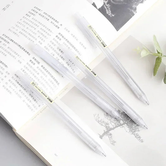 5 Stk./Set Druckbleistift Weiß Schlichter Automatischer Stift 0.5/0.7mm für Schüler Schulbedarf Bürobedarf Schreibwaren