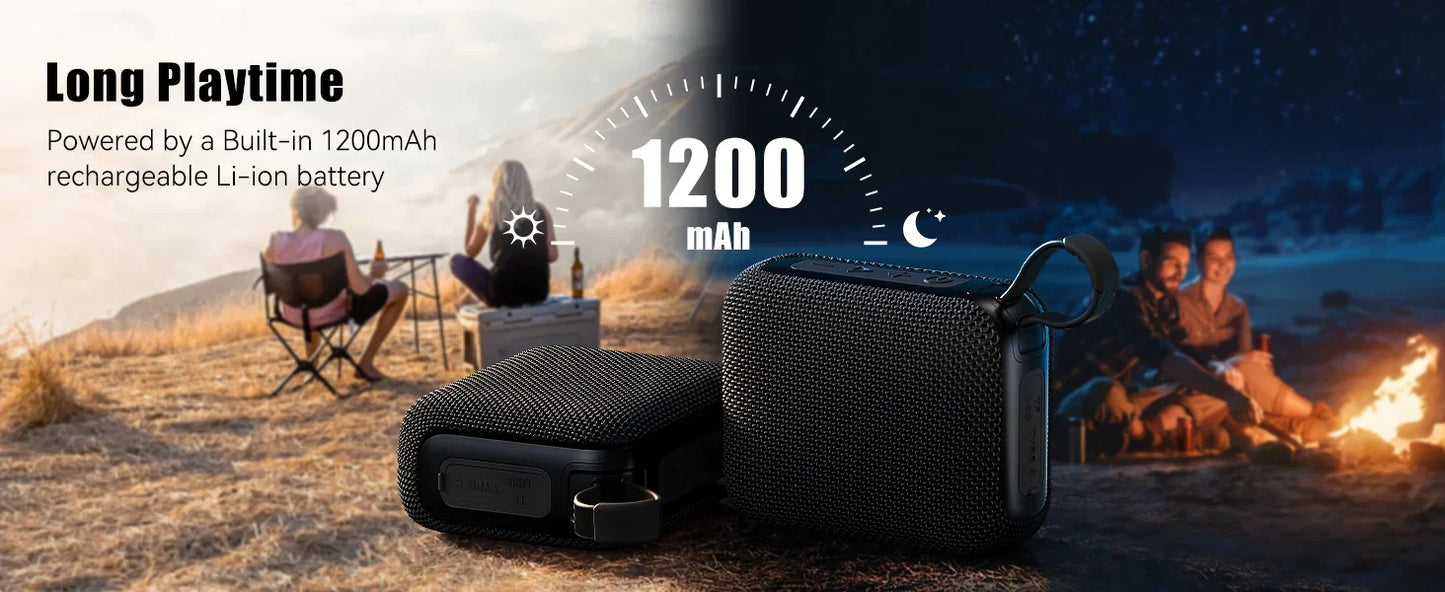 Bluetooth Speakers TWS 10W Enhanced Bass Portable Outdoor Wireless Speaker 30Hrs IP7 Waterproof Shower Speaker Bluetooth 5.3