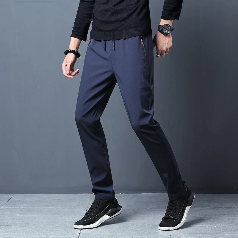 Sommer Herren Eisseide schnelltrocknende Freizeithose schmal geschnitten koreanische Version Eisseidehose Sporthose gerades Bein schnelltrocknend p