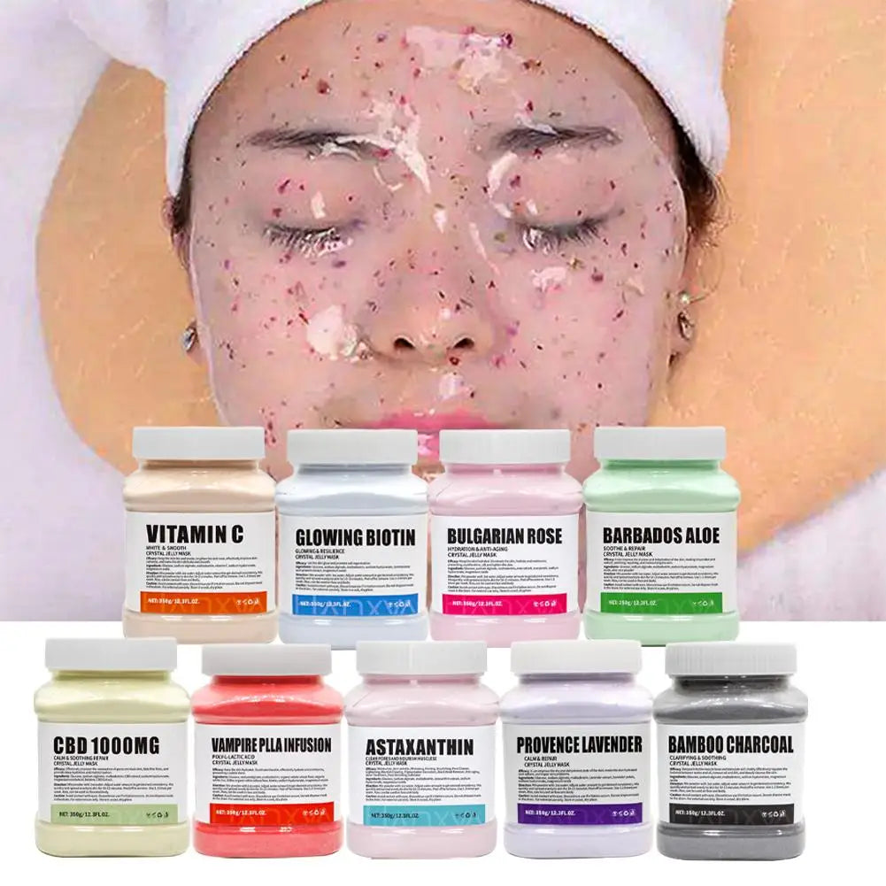 Gelee-Maske für professionelle Gesichtsbehandlungen, glatte Rosen-Gesichtsmaske für die Hautpflege, feuchtigkeitsspendende, nährende Hydro-Gelee-Maskenpuder, Gel-Abziehmaske