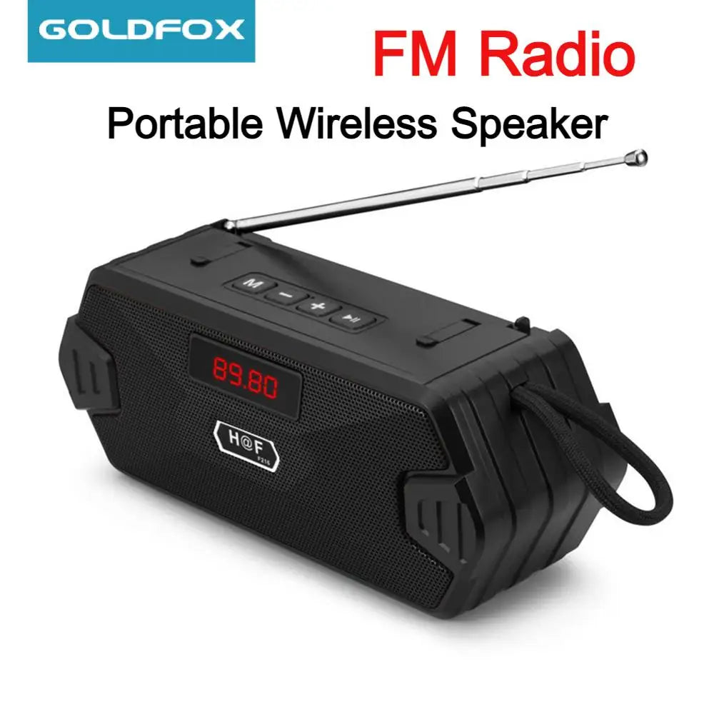 Portable Wireless Speaker Bluetooth-compatible Outdoor USB Speakers With FM Radio Receiver AUX TF MP3 Loudspeaker For Phone PC