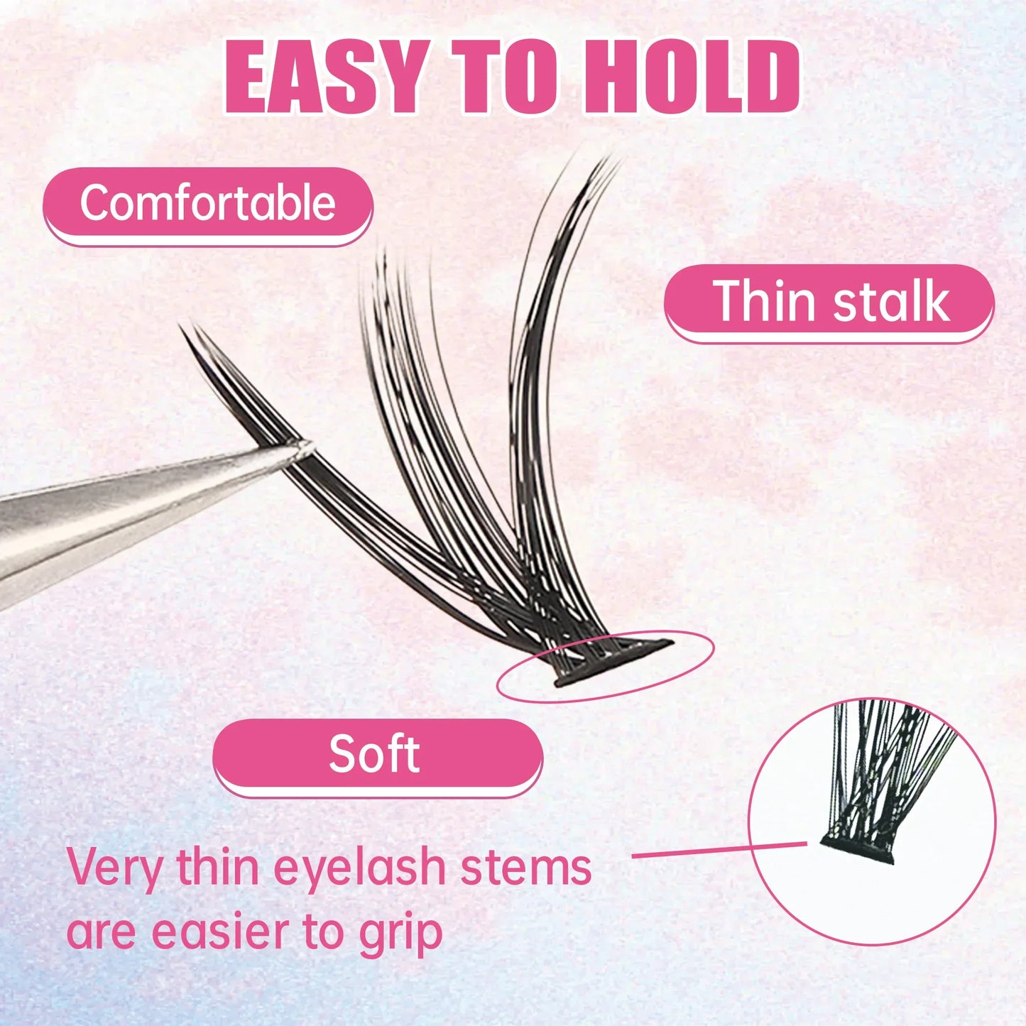 Kit d'Extension de Cils DIY, 200 Grappes de Cils, Colle et Scellant pour Cils, Outils de Maquillage pour Coller les Cils et Accessoires de Colle à Cils