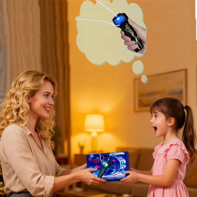High-End Intelligent Electric Glow Rope Launcher with Adjustable Speed Rotating Circular Rope Toy for Stress Relief  Fun Learn