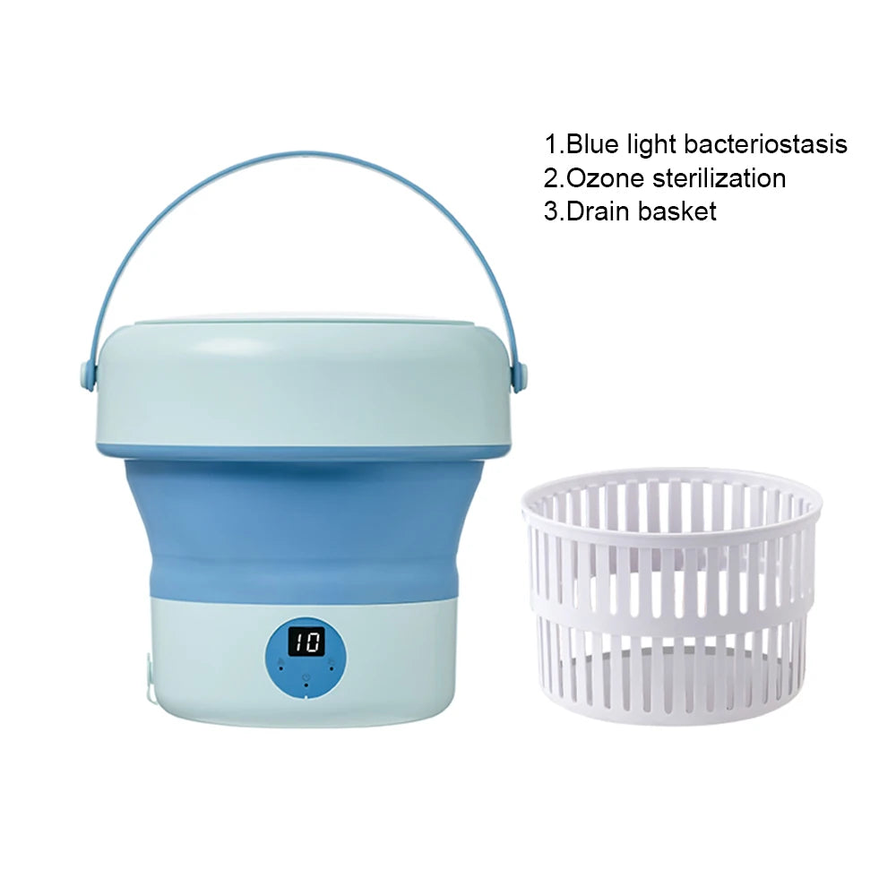 6L 11L Faltbare tragbare Waschmaschine mit Schleudertrockner für Kleidung, Reisen, Zuhause, Ultraschall-Unterwäsche, Socken, Mini-Waschmaschine 110V 220V