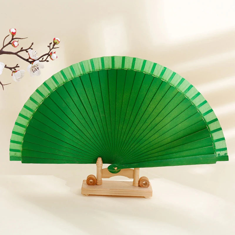 1PC Plain Wood Folding Hand Held Fans Solid Color Spanish Dance Performance Wooden Fans Wedding Hand-Painted Ornament Gift