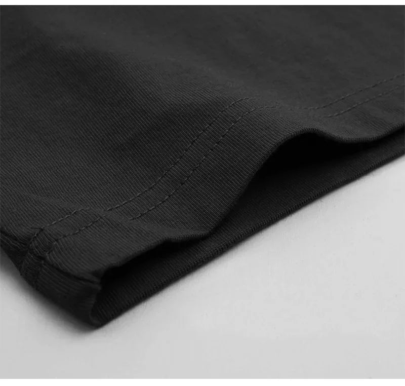 T-shirts de course pour hommes amples et oversize avec épaules tombantes en coton épais à manches courtes, vêtements de sport et de gym décontractés
