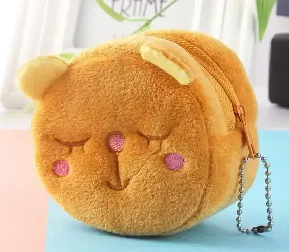 Cartoon Süße Schweinchen Geldbörse Kawaii Portemonnaie Weiche Plüsch Münztasche Schlüssel Kopfhörer Münz-Organizer Beutel Reißverschlusstasche Kindergeschenk