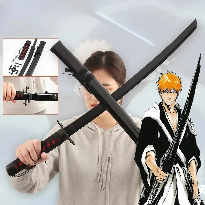 Épée Katana Anime Bleach Taille Réelle Lame en Bois Ninja Accessoire de Cosplay Anime Bleach Épée de Samouraï Japonaise Toushirou Jouet pour Enfants