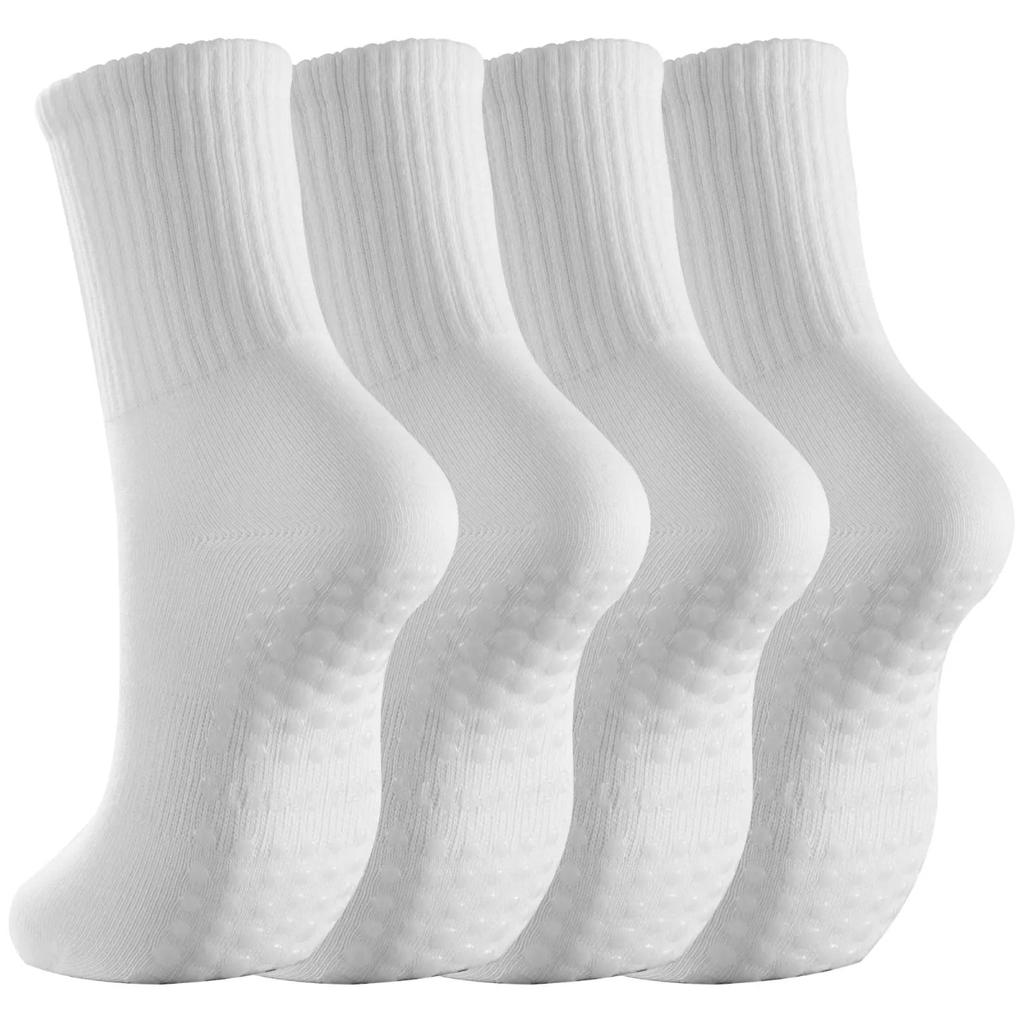 RMSWEETYIL 2 Paar Pilates Yoga Socken mit Noppen für Damen, rutschfeste Griffsocken für Tanz, Ballett, rutschfeste Übungs-Klebesocken für Damen