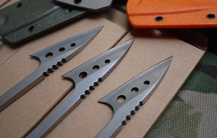 9Cr18Mov Steel Axe blade Kinfe Pendant Outdoor Decorations Necklace Bracelet Camping Gear EDC Tools K-sheath Bead Chai