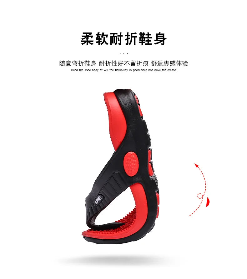 Tongs de Massage Hommes Pantoufles d'Été Sandales de Plage Confortables Hommes Chaussures Décontractées Mode Hommes Tongs Chaussures Tendance 2023