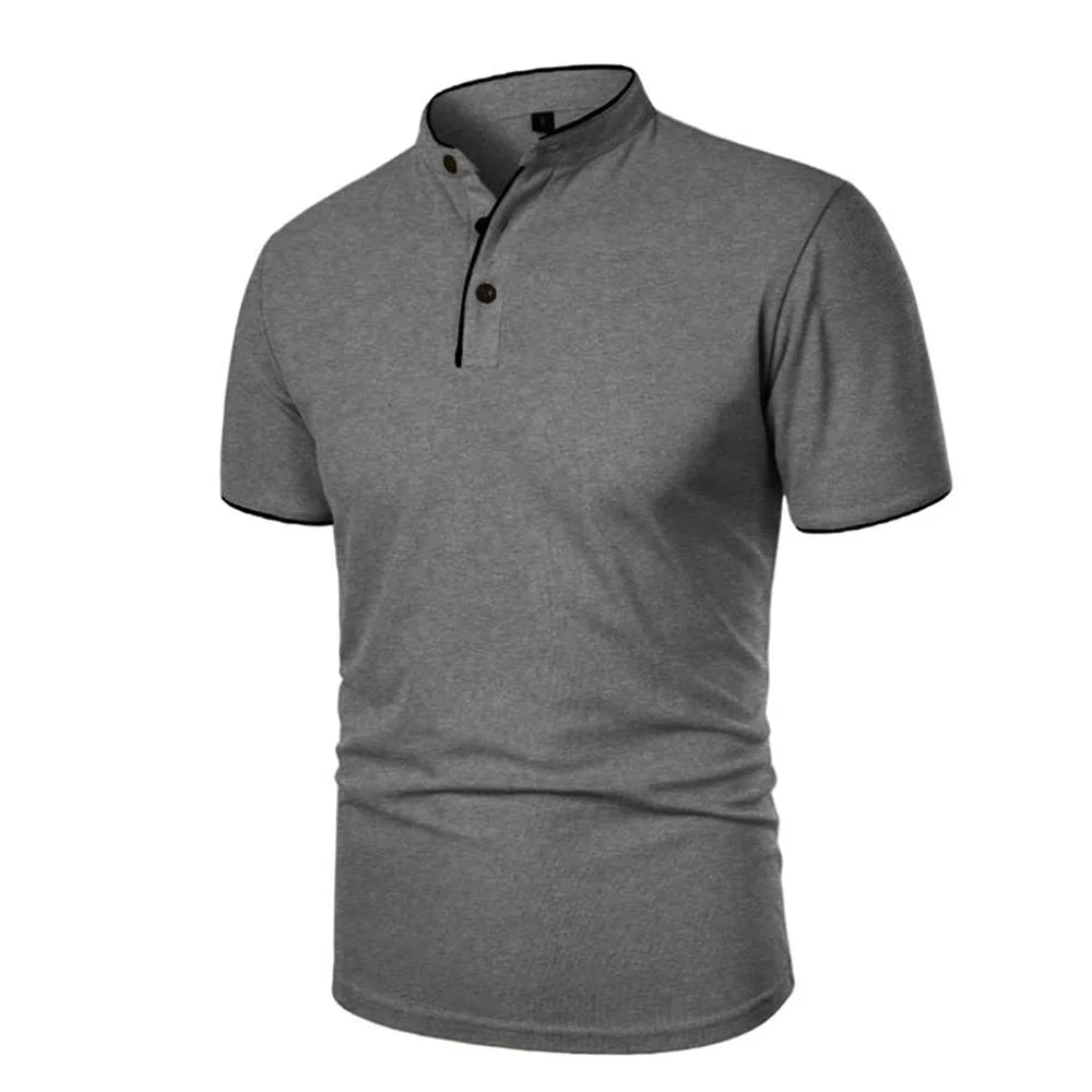 Herren Poloshirt Kurzarm Einfarbig T-Shirt Streetwear Sport Schnelltrocknend Atmungsaktiv Basic Freizeitshirt Oberteile