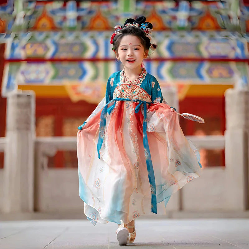 Robe chinoise Hanfu moderne pour fille, tenue d'Halloween de fée, Vêtements pour enfants, Vestidos, Costume traditionnel de Cosplay, Robes pour filles
