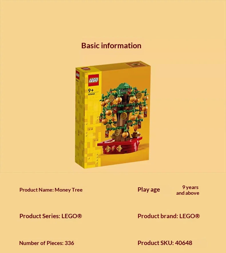 Lego Bausteine Festival-Serie 40648 Geldbaum Jungen und Mädchen Kinderpuzzle Baustein-Spielzeug Valentinstagsgeschenk