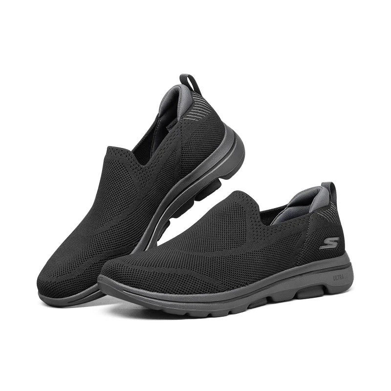Chaussures Skechers pour Homme Série GO WALK Chaussures de Marche Décontractées à Enfiler Respirantes Légères Faciles à Enfiler et à Retirer Mocassins Nouveaux pour Homme