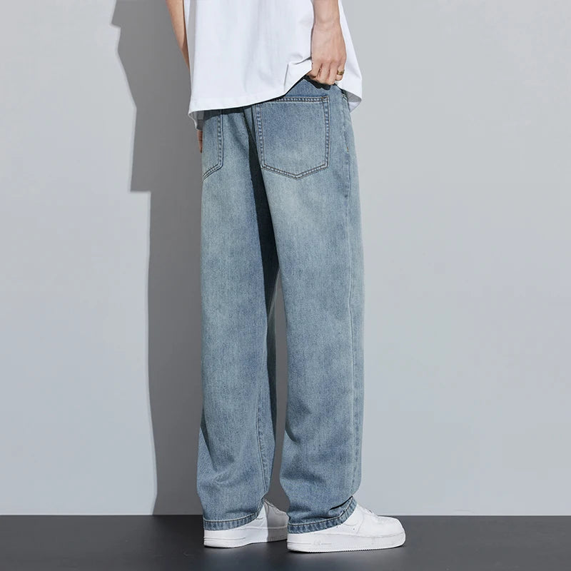 2025 Frühjahr/Sommer Neue Herren Lyocell Loose Jeans Sommer Dünn Atmungsaktiv Straight Leggings Retro Business Casual Mode Koreanisch M