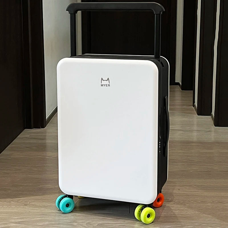 Valise PC KLQDZMS 20"24Inch, Grande capacité, Boîte d'embarquement, Valise à roulettes pour femme, Valise à code pour homme avec roues, Bagages roulants