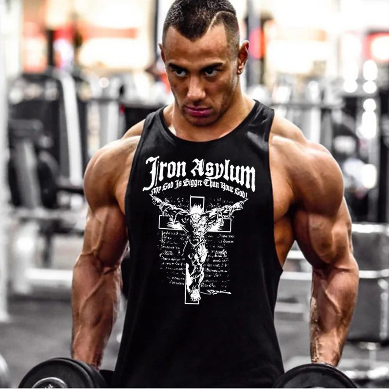 Débardeur de sport sans manches pour homme - Maillot de corps pour homme - Haut de sport pour homme - Vêtement de sport - Haut de sport stringer